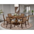 thumbnail image 1 of East West Furniture Ferris 7 Piece A Kitchen Table Set in Walnut Finish, 1 of 6