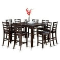 thumbnail image 1 of East West Furniture Fairwind 9-piece Wood Dining Set in Cappuccino, 1 of 4