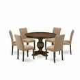 thumbnail image 1 of East West Furniture Ferris 7-Piece Wood Dining Set in Light Sable/Jacobean Brown, 1 of 10
