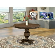 East West Furniture Ferris Wooden Dining Table in Distressed Jacobean Brown