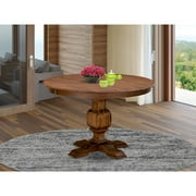 East West Furniture Ferris Wooden Dining Table in Sandblasting Antique Walnut