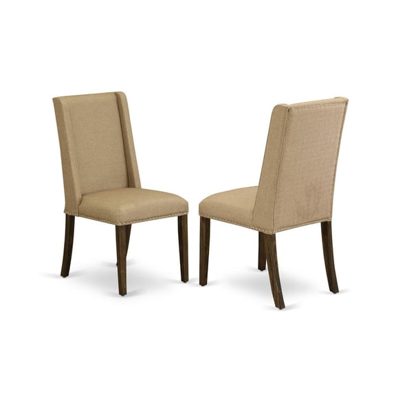 East West Furniture Dining Chair Jacobean, FLP7T16