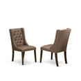 thumbnail image 1 of East West Furniture Forney 38" Fabric Dining Chairs in Walnut (Set of 2), 1 of 5