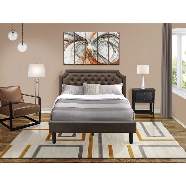 Black Texture Tufted Beds