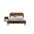 thumbnail image 1 of East West Furniture Granbury 2-Piece Wood King Bedroom Set in Brown & Jacobean, 1 of 8