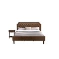 thumbnail image 1 of East West Furniture Granbury 2-Piece Wooden King Bedroom Set in Brown & Jacobean, 1 of 8