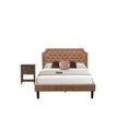 thumbnail image 1 of East West Furniture Granbury 2 Pieces Wood Queen Bedroom Set in Jacobean/Brown, 1 of 8