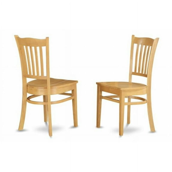 Set of 2 Chairs GRC-OAK-W Groton Dining Chair With Wood Seat In Black Finish