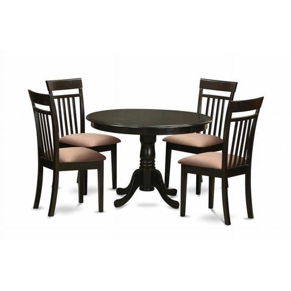 East West Furniture HLCA5-CAP-C 5 Piece Kitchen Nook Dining Set-Kitchen Dining Nook-and 4 Kitchen Chairs