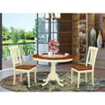 thumbnail image 1 of East West Furniture Hartland 3-piece Dining Table Set in Buttermilk and Cherry, 1 of 2