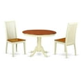 thumbnail image 1 of East West Furniture Hartland 3-piece Dining Table and Chairs in Cherry, 1 of 4