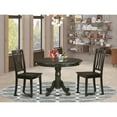 thumbnail image 1 of East West Furniture Hartland 3-piece Traditional Wood Dining Set in Cappuccino, 1 of 2
