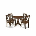 thumbnail image 1 of East West Furniture HBCL5-MAH-W 5 Piece Dining Room Table Set - Mahogany Dinning Table and 4 Mahogany Chairs for Dining Room with Double X-Back - Mahogany Finish, 1 of 9