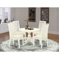 thumbnail image 1 of East West Furniture HBIP5-LWH-C 5 Piece Dining Room Table Set - Linen White Small Dining Table and 4 Linen White Chairs for Dining Room with Slatted Back - Linen White Finish, 1 of 6