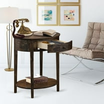 East West Furniture Hillsboro Asian Wood Nightstand in Distressed Jacobean Brown