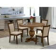 thumbnail image 1 of East West Furniture Irving 5-Piece Wood Dining Set in Light Tan/Antique Walnut, 1 of 8