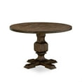 thumbnail image 1 of East West Furniture IRVING Round Dining Table with Pedestal, Rustic Rubberwood Table in Distressed Jacobean Finish, 48 Inch, 1 of 8