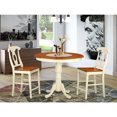 thumbnail image 1 of East West Furniture Jackson 3-piece Wood Dining Table Set in Buttermilk/Cherry, 1 of 7