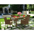 thumbnail image 1 of East West Furniture Jubi 5-piece Modern Metal Patio Set in Brown, 1 of 4