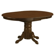 East West Furniture Kenley 42-60 Inch Oval Pedestal Dining Table with Butterfly Leaf