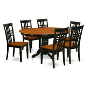 East West Furniture Kenley 7 Piece Latticeback Dining Table Set