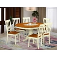 thumbnail image 1 of East West Furniture Kenley 7-piece Wood Dining Set in Buttermilk/Cherry, 1 of 5