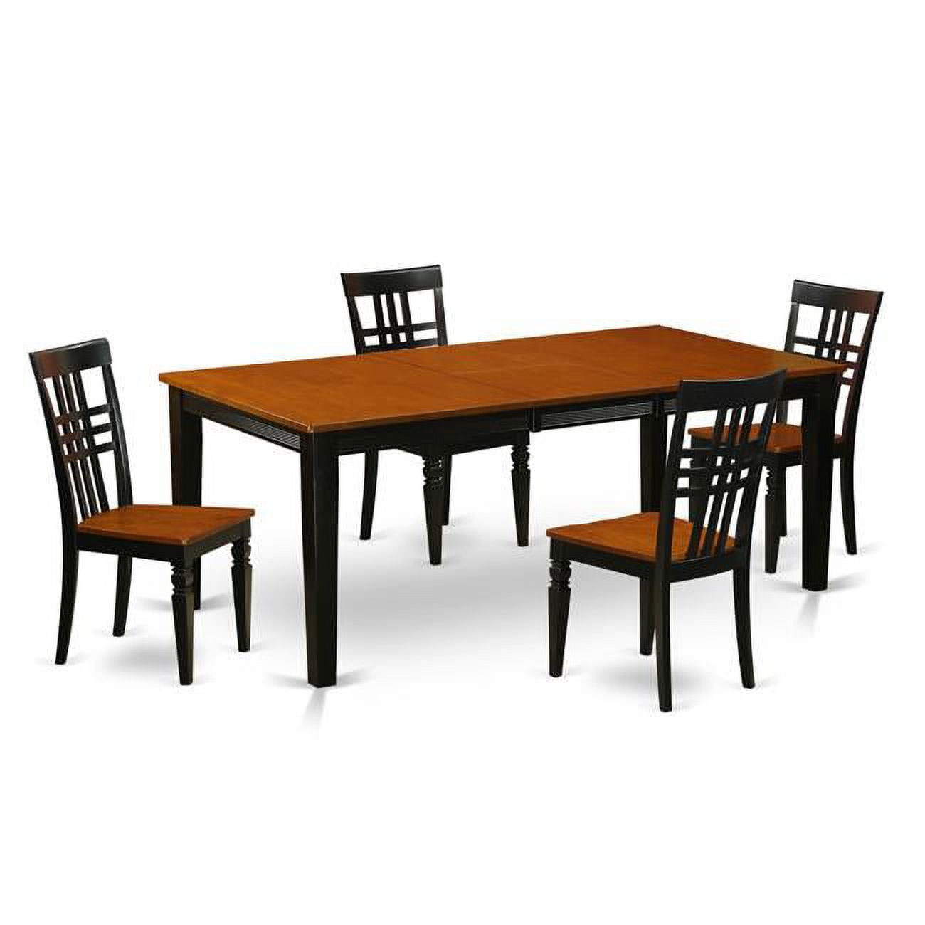 East West Furniture Kitchen Table Set with One Quincy Dining Room Table