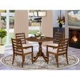 thumbnail image 1 of East West Furniture Dublin 5 Piece A Dinner Table Set in Walnut Finish, 1 of 4