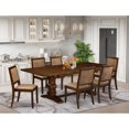 thumbnail image 1 of East West Furniture Lassale 7 Piece A Modern Dining Table Set in Walnut Finish, 1 of 4