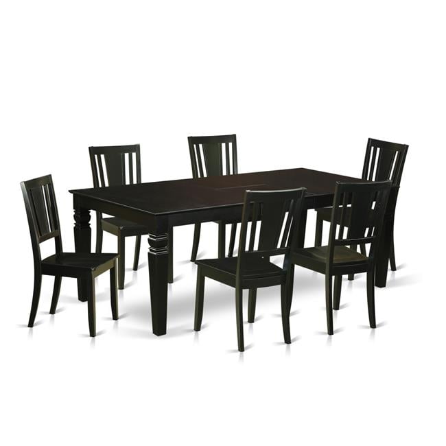 East West Furniture Set with One Logan Dining Room Table & Six