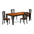 thumbnail image 1 of East West Furniture LGNI5-BCH-W Kitchen Table Set with One Logan Dining Room Table & 4 Chairs, Black & Cherry - 5 Piece, 1 of 1
