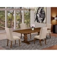 thumbnail image 1 of East West Furniture Table Top- Table Pedestal Parson Chairs, LAFL5-88-04, 1 of 5