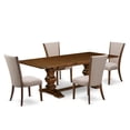 thumbnail image 1 of East West Furniture Lassale 5-piece Wood Dining Table Set in Walnut, 1 of 3