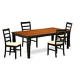 thumbnail image 1 of East West Furniture LLC LGPF5-BCH 5 PC Dinette table set with one Logan dining table and 4 dining chairs in Black and Cherry Finish, 1 of 2