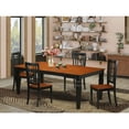 thumbnail image 1 of East West Furniture Logan 5-piece Wood Kitchen Table and Chairs in Black/Cherry, 1 of 5