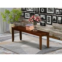 East West Furniture Lynfield 18" Wood Dining Bench in Espresso