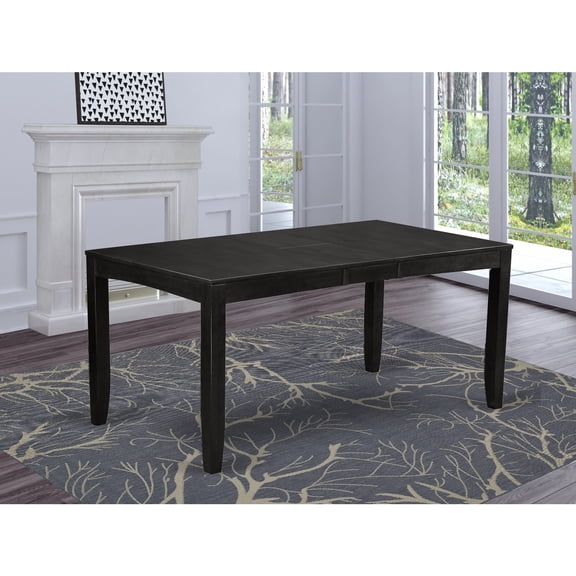 East West Furniture Lynfield Kitchen Table - Rectangle Dining Table with Butterfly Leaf - 36x66 Inch-Finish:Cappuccino