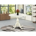 thumbnail image 1 of East West Furniture Kitchen Table Linen White Top and Linen White Pedestal Leg, 1 of 2