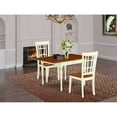 thumbnail image 1 of East West Furniture Monza 3-piece Dining Table Set in Buttermilk and Cherry, 1 of 5