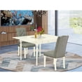 thumbnail image 1 of East West Furniture Monza 3-piece Wood Dining Set in Linen White/Smoke, 1 of 5
