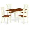 thumbnail image 1 of East West Furniture MZNI5-WHI-W 5 Pieces Dining set - Durable Drop Leaf Wooden Wood Table and 4 Hardwood Seat Kitchen Chairs, Buttermilk and Cherry Finish, 1 of 3