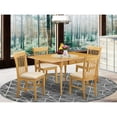 thumbnail image 1 of East West Furniture Monza 5-piece Wood Table and Dining Chair Set in Oak, 1 of 5