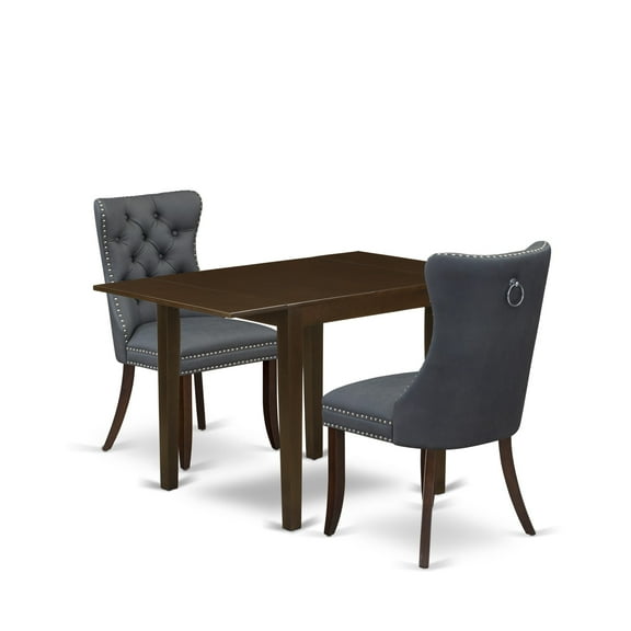 East West Furniture 3 Piece Dining Table Set