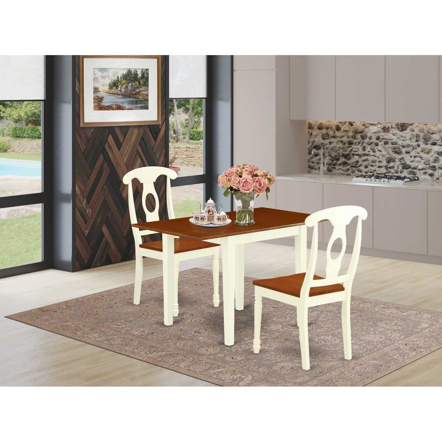 Dinette per bambini con tavolo e 2 sedie, in legno | Maisons du Monde
