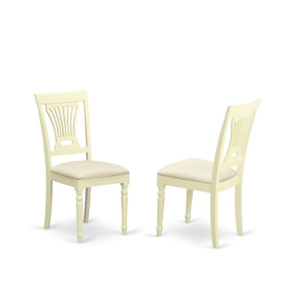 East West Furniture NDPL5-WHI-C, 5Pc Kitchen Table Set Contains a Dinette Table and 4 Dining Chairs with Linen Fabic Seat and Panel Back, Buttermilk and Cherry Finish