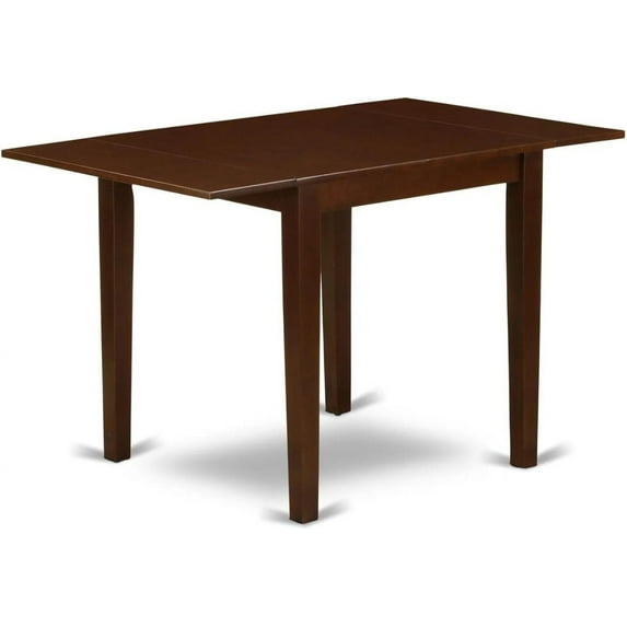 East West Furniture NDT-MAH-T Norden Kitchen Table - a Rectangle Dining Table Top with Dropleaf & Stylish Legs, 30x48 Inch, Mahogany