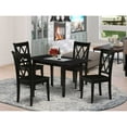 thumbnail image 1 of East West Furniture NOCL5-BLK-W 5 Piece Norfolk Wood Dining Table Set - Black, 1 of 5