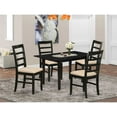 thumbnail image 1 of East West Furniture NOPF5-BLK-C 5 Piece Norfolk Rectangular Dining Table Set - Black, 1 of 6