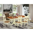 thumbnail image 1 of East West Furniture Napoleon 7-piece Wood Table and Dining Chair Set in Cherry, 1 of 7