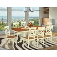 thumbnail image 1 of East West Furniture Napoleon 9-piece Wood Dining Table and Chairs in Cherry, 1 of 7